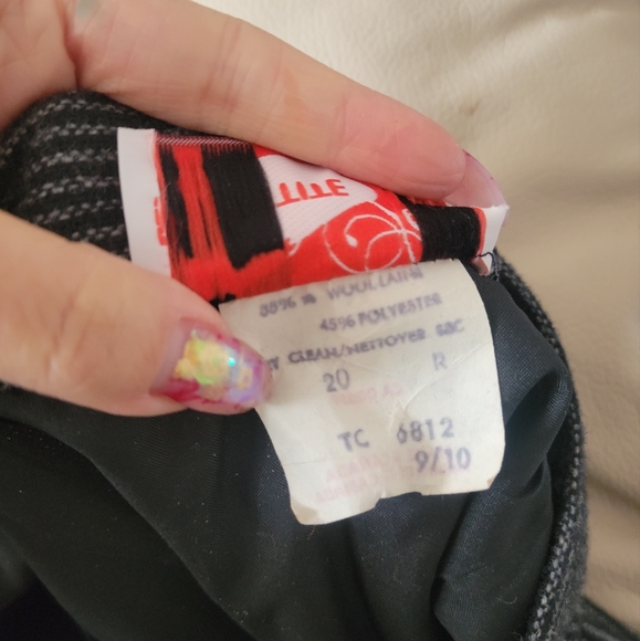 Petite Pinstripe Wool High Waisted Dress Pants NWT - Picture 7 of 10